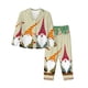 thumbnail image 1 of Balery Christmas Card With Gnomes Conjunto de Pijama con Estampado para Mujer, Conjunto de Dos Piezas con Manga Larga, Ropa de Dormir Suave con Bolsillos, Pijamas Cómodos-Medium, 1 of 7