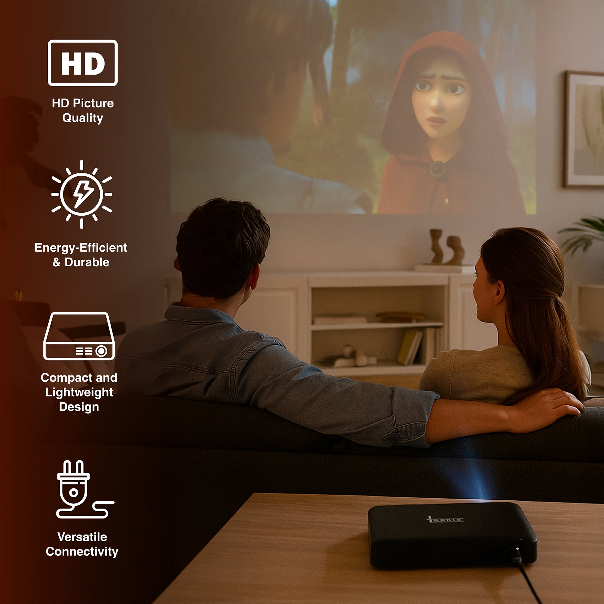 Compact HD Projector – Portable Big-Screen Entertainment Anywhere