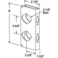 thumbnail image 2 of 1-3/4 in. x 9 in. Thick Solid Brass Lock and Door Reinforcer, 2-1/8 in. Double Bore, 2-3/8 in. Backset, 2 of 2
