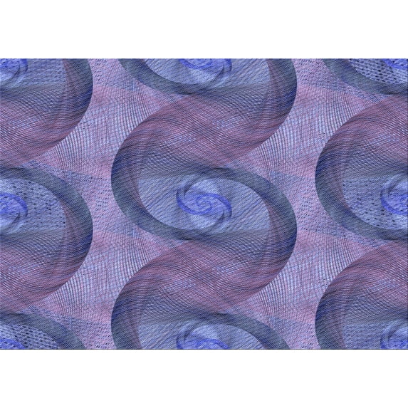 Ahgly Company Indoor Rectangle Patterned Deep Periwinkle Purple Area Rugs, 2' x 4'