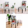 thumbnail image 2 of muroi Farmhouse Christmas Dining Room Chair Covers Set of 6, Stretch Kitchen Chair Cover Protector, Xmas Tree Truck Snowflake Snowman Chair Slipcovers RemovableSeat Cover for Party Banquet, 2 of 7