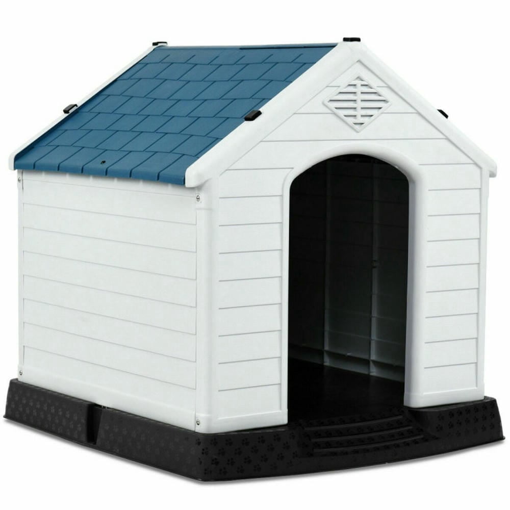 Yardi Yard Plastic Waterproof Ventilate Pet Puppy House, Dog House, Outdoor Indoor Doghouse, Puppy Shelter, Water Resistant Easy Assembly Sturdy Dog Kennel