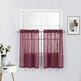 thumbnail image 4 of 2 Piece Linen Textured Window Treatment Tiers/Curtains panels Drapes Set, 4 of 9