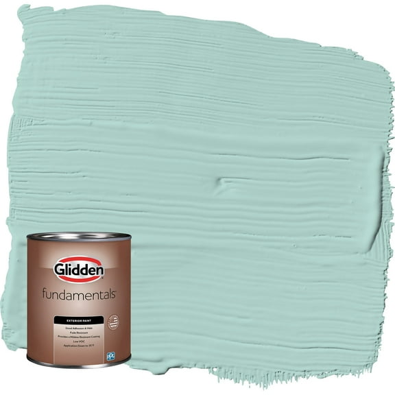 Glidden Fundamentals Cassiopeia / Green Flat Exterior Paint, 1 Quart