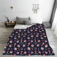 thumbnail image 5 of Fuzoiu Skulls In Floral Print Ultra-Soft Micro Fleece Blanket,All Seasons Flannel Throw, Lightweight Blanket for Bed, Sofa, Couch, Movie Night, Camping, and Travel-80"x60", 5 of 7