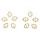thumbnail image 1 of 10 botones dorados con de imitación y perlas para invitación de boda Zulema Flatback, 1 of 7