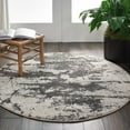 thumbnail image 6 of Nourison Maxell Abstract Ivory/Grey 5'3" x ROUND Area Rug, (5 Round), 6 of 8