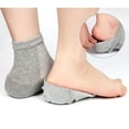thumbnail image 3 of 1.4inch Height Max Socks Insoles,1 Pair Invisible Silicone Shoe Lift Heel Pads,Breathable Insole and Heel Protector,Height-Increasing Gel Insole for Women Men (Gray), 3 of 6