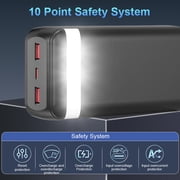 50000mAh 22.5W Portable Charger, USB‑C Fast Charging Power Bank, 3 Outputs 2 Inputs, LED Digital Display for Electronic Devices