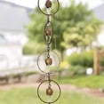 thumbnail image 2 of Steel Leaf Rain Chain, Metal Garden Art Gift For Mom, Gutters, Rain Catcher For Downspout With Adapter, Thick Iron Flower Cups Garden Decor, 2 of 3