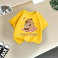 thumbnail image 3 of Kiijoy Little Girls Short Sleeve T-Shirt Cartoon Capybara Casual T Shirt, Sizes 6-8, 3 of 3