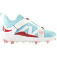thumbnail image 2 of New Balance Unisex Fuelcell Lindor V2 Comp Metal Baseball Cleat Teal/Maroon Medium 13, 2 of 6