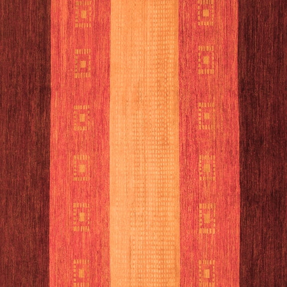 Ahgly Company Indoor Square Abstract Orange Modern Area Rugs, 5' Square