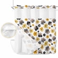 thumbnail image 2 of Botanical Flowers No Hook Shower Curtain Waterproof,Bathroom Curtains with Snap in Liners and See Through Top Window,Farmhouse Yellow Gray Floral Plants Hotel Style Bathtub Curtains Shower 72"Wx78"L, 2 of 8