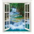 thumbnail image 3 of Ambesonne Landscape Shower Curtain, Open Window to River, 69"Wx75"L, Multicolor, 3 of 3