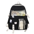 thumbnail image 1 of Mochila Kawaii MBVBN Pin y Accesorios Lindos para Chicas Negra, 1 of 3