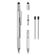 thumbnail image 1 of Unique Bargains 6 in 1 Metal Multitool Tech Tool Pen Gifts for Men with Ballpoint Pen, Ruler, Screwdriver, Stylus, Refills, Silver, 1 of 5