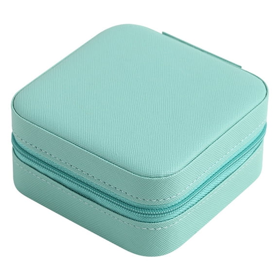 Mini Jewelry Travel Case,Small Travel Jewelry Organizer, Portable Jewelry Box Travel Mini Storage Organizer Portable Display Storage Box For Rings Earrings Necklaces Gifts - green