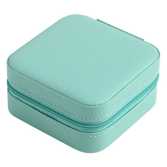 Mini estuche de viaje para joyas, pequeño organizador de joyas de viaje, joyero portátil, mini organizador de almacenamiento de viaje, caja de almacenamiento portátil para anillos, pendientes,