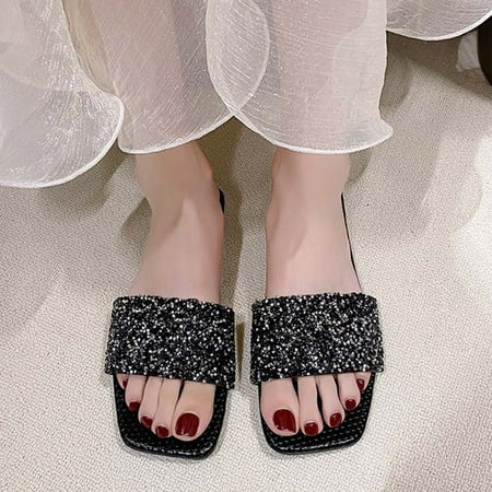 

Gnobogi Wedge Sandals for Women s Summer Sandals Fashion Casual Flower Open-toe Flats for Women Dressy Summer Beige