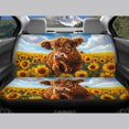 thumbnail image 4 of Pzuqiu Sunflower Yak Car Seat Cover Full Set Fashion Universal Anti-Slip Driver Seat Cover with Backrest Full Set Universal Seat Covers for Cars Universal Fit for Most Cars Sedan Van Truck, 4 of 7