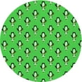 thumbnail image 1 of Ahgly Tapis Rond Lavable en Machine Intérieur Transitionnel Vert Néon, 5 Pieds Rond, 1 of 7