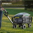 thumbnail image 4 of Gorilla Carts Towable Steel Utility Cart w/ Removable Side Panels, 900 lb Capacity, Black, 4 of 12