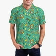 thumbnail image 2 of Balery Funny Animals in Jungle Printed Men’s Short Sleeve Polo Shirt, Midweight Men's Shirt,Golf Polo shirts -XX-Large, 2 of 8