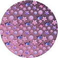 thumbnail image 1 of Ahgly Company Tapis d'Intérieur Lavables en Machine, Ronds de Transition Rose Prune Violette, Ronds de 5', 1 of 7