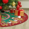 thumbnail image 6 of Merry Christmas Tree Skirt Mini Lace-up Gingerbread Man Candy Artificial Xmas Small Tree Skirt, Red Green Home Decoration Party (dvd,36inch), 6 of 6
