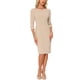 thumbnail image 2 of INSPIRE CHIC Vestido Vintage para Mujeres de Manga 3/4 para Trabajar Vestidos Sheath M Albaricoque, 2 of 6