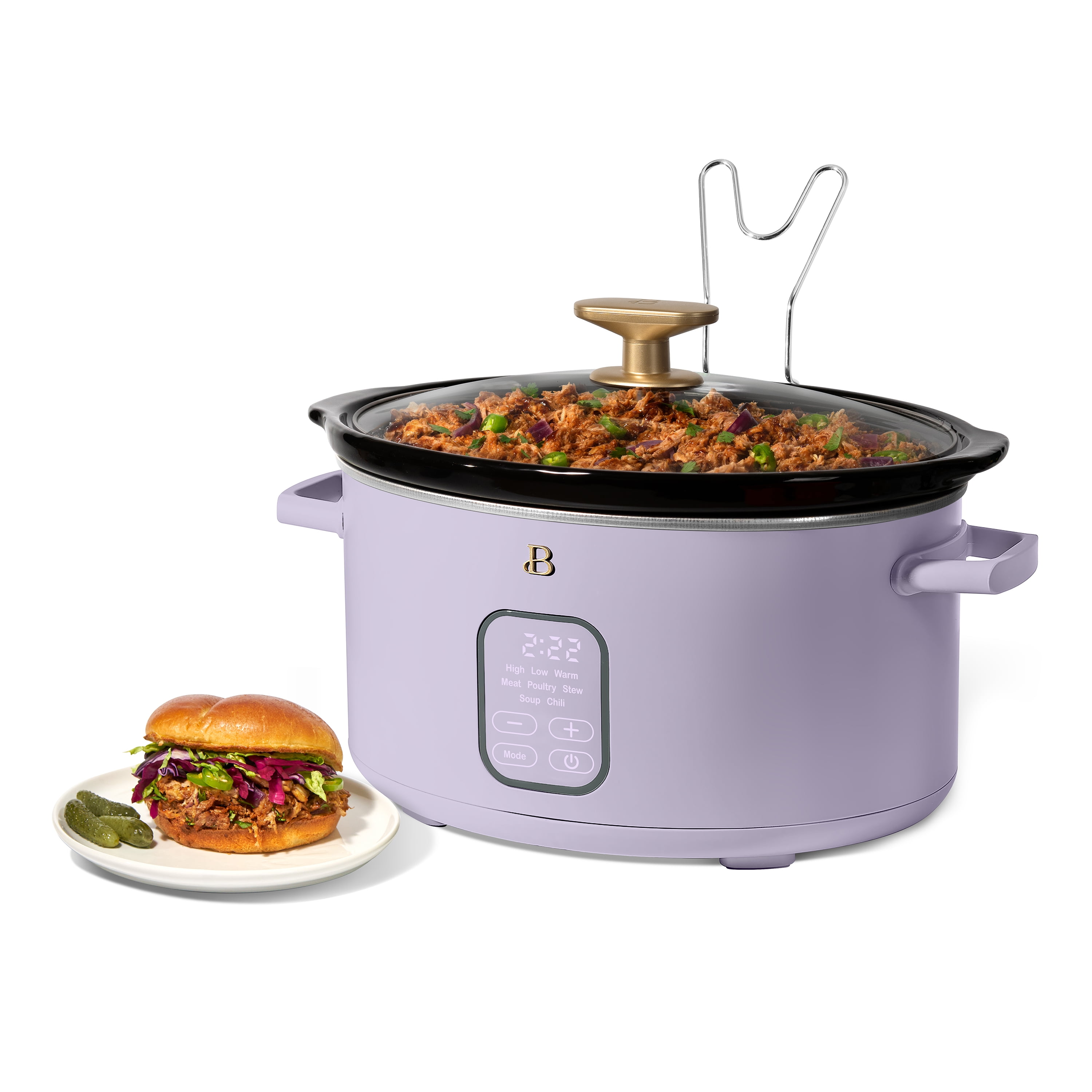 Beautiful 6 Qt Programmable Slow Cooker Lavender by Drew Barrymore Walmart