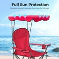 thumbnail image 3 of Heavy Duty Canopy Lounge Chair Sunshade Hiking  with Cup Holder, 3 of 8