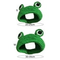 thumbnail image 5 of Pet Hat Creative Shape Tear-resistant Woolen Yarn Cat Decorative Frog Hat Pet Photography Costume for Home, 5 of 8