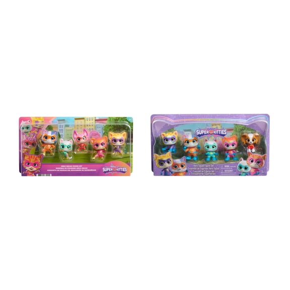 Disney Junior SuperKitties Hero Squad 5-Piece Figure Set, Styles May Vary