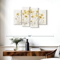 thumbnail image 3 of Elephant Stock Wildflowers Bright Yellow Wall Art - Horizontal Multi Panel Canvas - Living Room Wall Decor - Floral And Botanical Multi Panel - Orange And Yellow Decor By Lisa Audit - 36" x 22", 3 of 8
