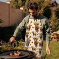thumbnail image 4 of Beige Highland Cow Sunflower Pattern Apron-Garden Aprons for Women with Pockets-Cotton Linen Waterproof Kitchen Cooking Gardening Aprons Adjustable for Kitchen,Cooking,BBQ and Salon 33x27 Inch, 4 of 7