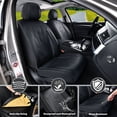 thumbnail image 2 of 2013-2026 for NISSAN SENTRA Car Seat Cover, Waterproof Faux Leather 5 Piece Full Set Non-slip Protect and Upgrade Seats, Black Car Seat Covers, Pet Car Seat Covers, 2 of 9