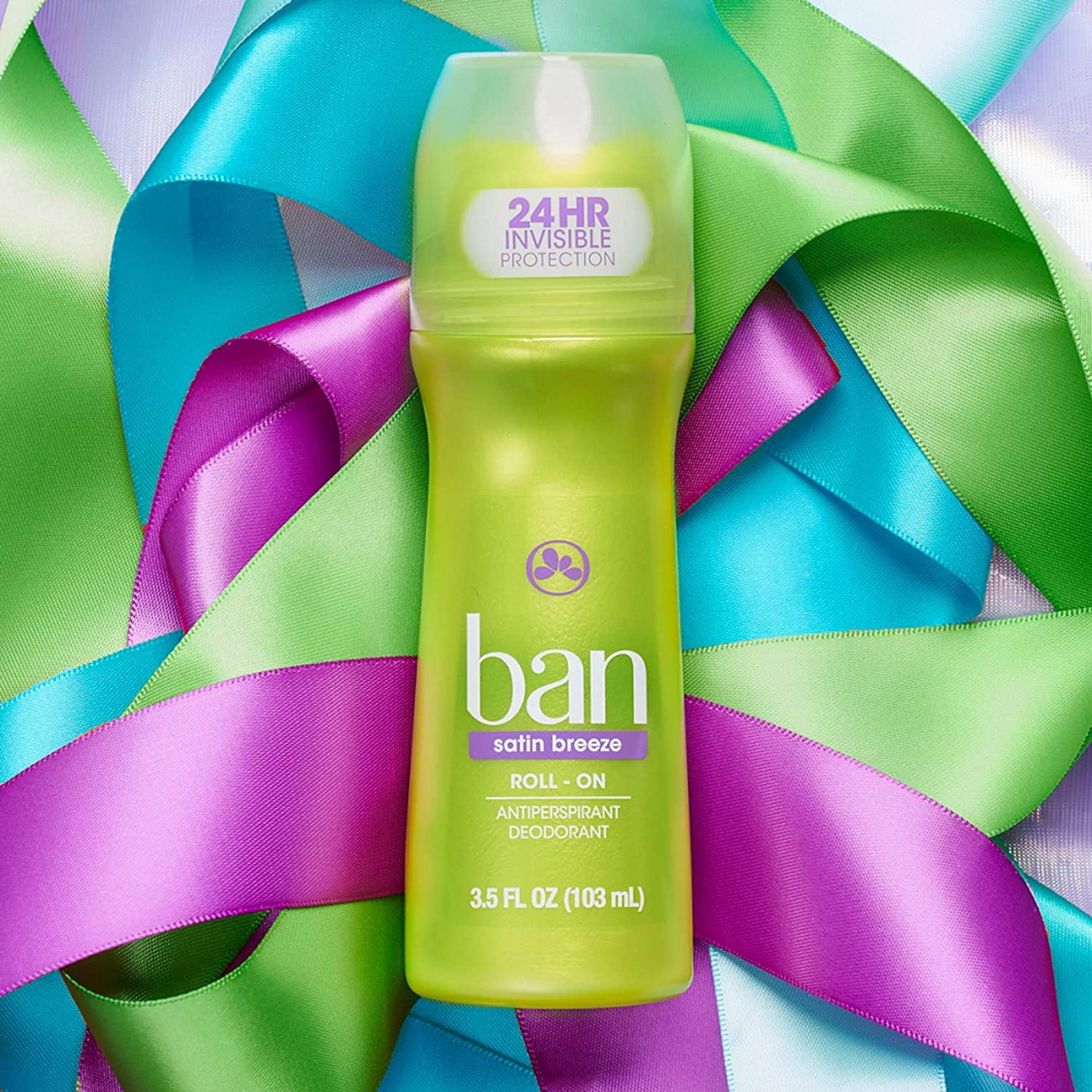Ban Anti-Perspirant Deodorant Original Roll-On, Satin Breeze 3.50 oz (Pack of 4)
