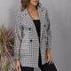 thumbnail image 1 of Pntutb Mujer Spring Swing Bird Check Solapa Dos Botones Chaqueta De Manga Larga Flash Picks Pntutb Pntutb-4687, 1 of 9