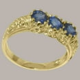 thumbnail image 3 of LBG British Made 14k Yellow Gold Natural Sapphire Womens Engagement Ring - 33 size options - Size 6, 3 of 7
