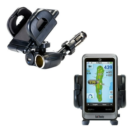 Golf Cigar Holder - Dual USB / 12V Charger Car Cigarette Lighter Mount and Holder for the Golf Buddy PT4
