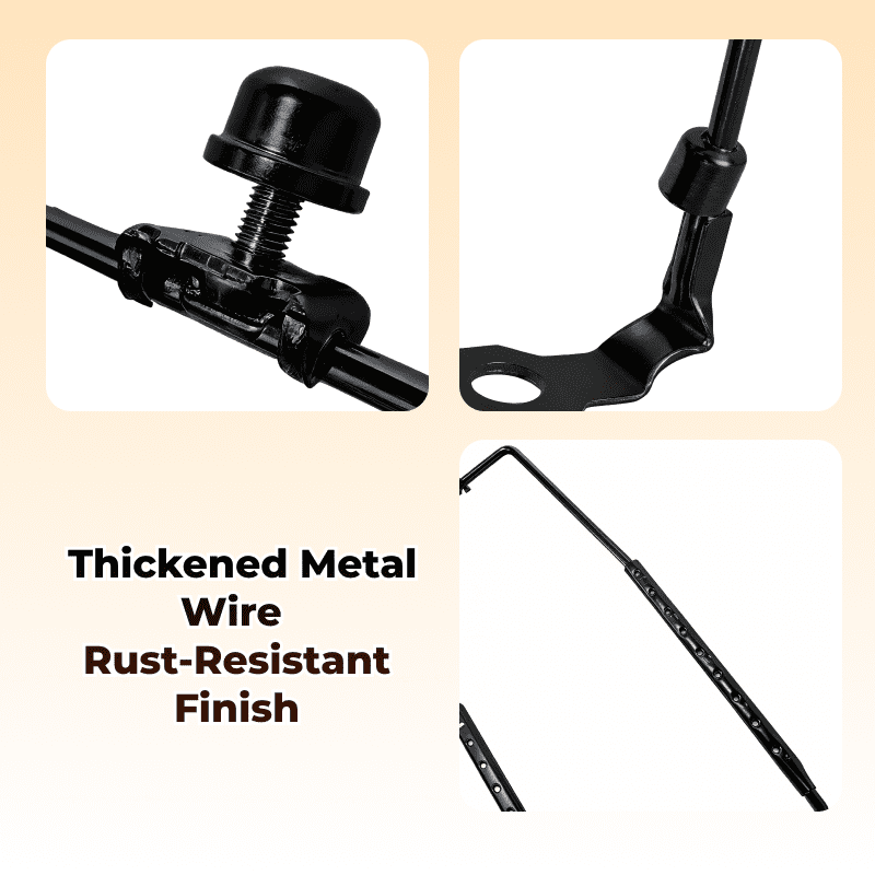 8 9 10 11 12 inch Lamp Shade Harp Holder, Adjustable Lamp Harp Kit, Fit Both Standard Lamp Rod and E14 E26 E27 Light Base UNO Fitter Adapter Converter Finial Set, AEELLEEA  Lampshade Bracket Black