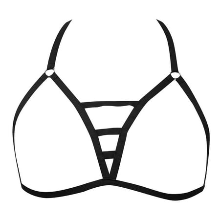 Stockings for Women Lingerie Petite New Years Eve Lingerie for Women Women Sexy Lace Up Bra Black Cutout Stretch Adjustable Lingerie Bra Lady Elastic Band Bra