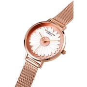 Victoria Hyde Woman Watch 3D sculpture 32mm Rose Gold, Daisy