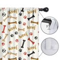 thumbnail image 4 of Bone and Dog Paw Print Beige Pattern Insulated Teens Curtains Set Of 2, Bedroom Essentials, Toddler Room Decor 52"x84", 4 of 5