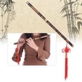 thumbnail image 1 of Pluggable Bitter Bamboo Flute Dizi Traditional Handmade Chinese Musical Woodwind Instrument Key of G Study Level Professional Performance, 1 of 8