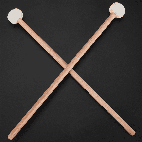 New Arrivals 1 Pair Felt Mallets Drumsticks Drum Sticks with Wood Handle