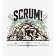 thumbnail image 2 of Rugby Scrum! Adult White Crew Neck Short Sleeve Tee-Large, 2 of 4