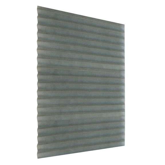 Window Shade, Polyester Pleated Blinds,Tool Free Installation, Indoor, Living Room, Bathroom, Kitchen, Office, Blackout, UV Protection, Light Filtering, Adhesive(23.6"*59",Gray)